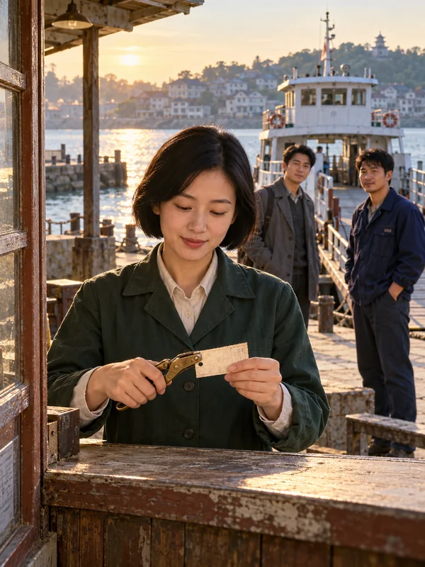 黄豆短剧《旧渡口的第七张船票》前六次都是退票，这一次把归途留给自己